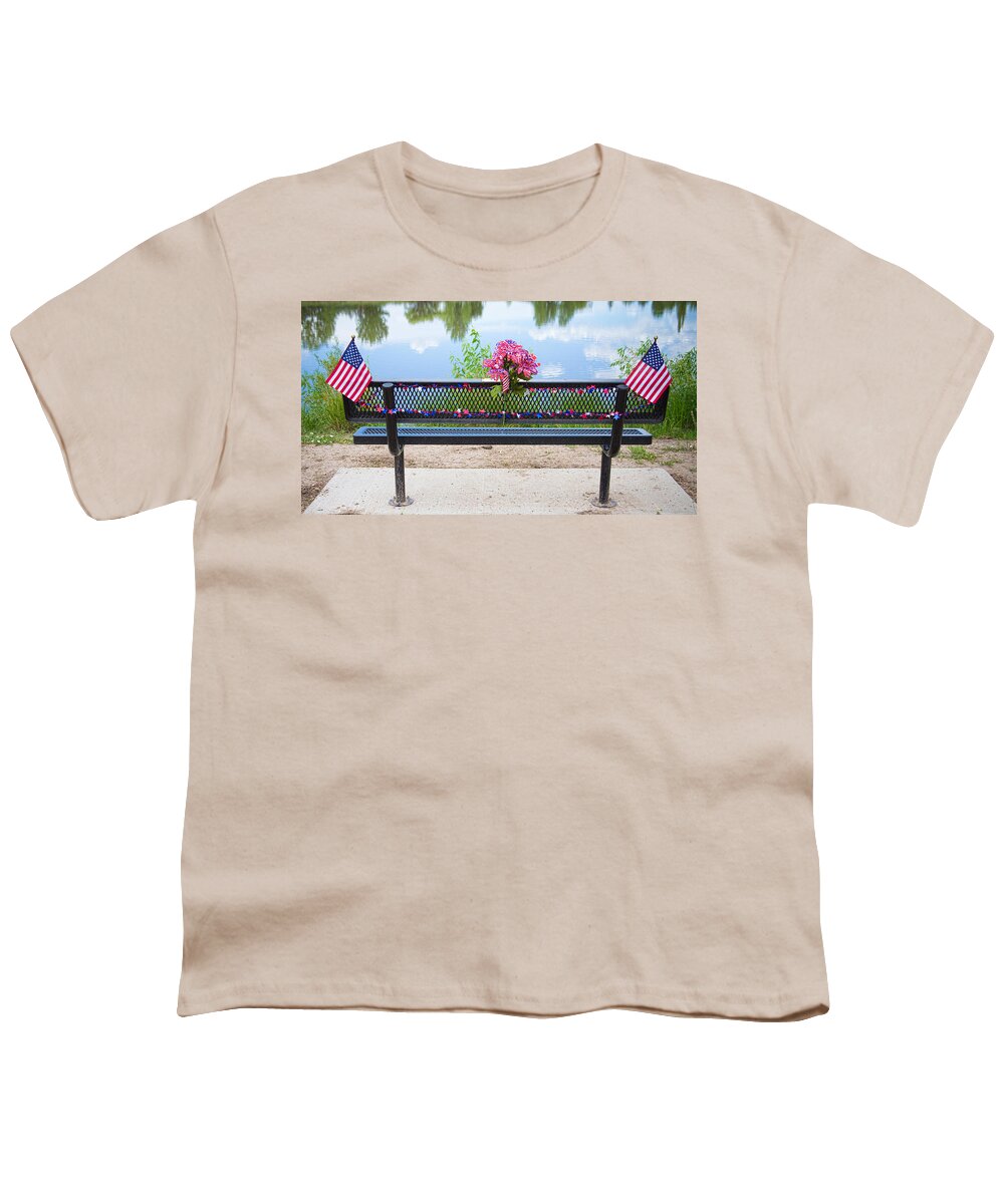 American Youth T-Shirt featuring the photograph It is My Honor American Patriotic View by James BO Insogna
