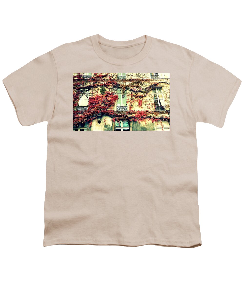 Paris Youth T-Shirt featuring the photograph Ivy Growing On A Wall  by Rick Rosenshein