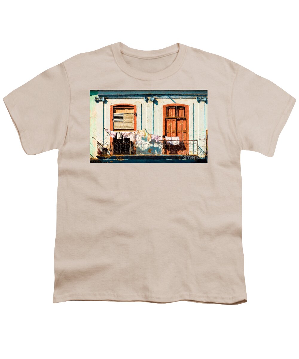 Woman Youth T-Shirt featuring the photograph Laundry Day by Les Palenik