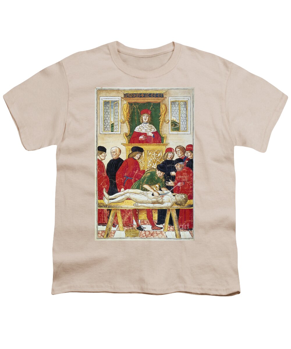 1493 Youth T-Shirt featuring the drawing Lesson In Dissection by Granger