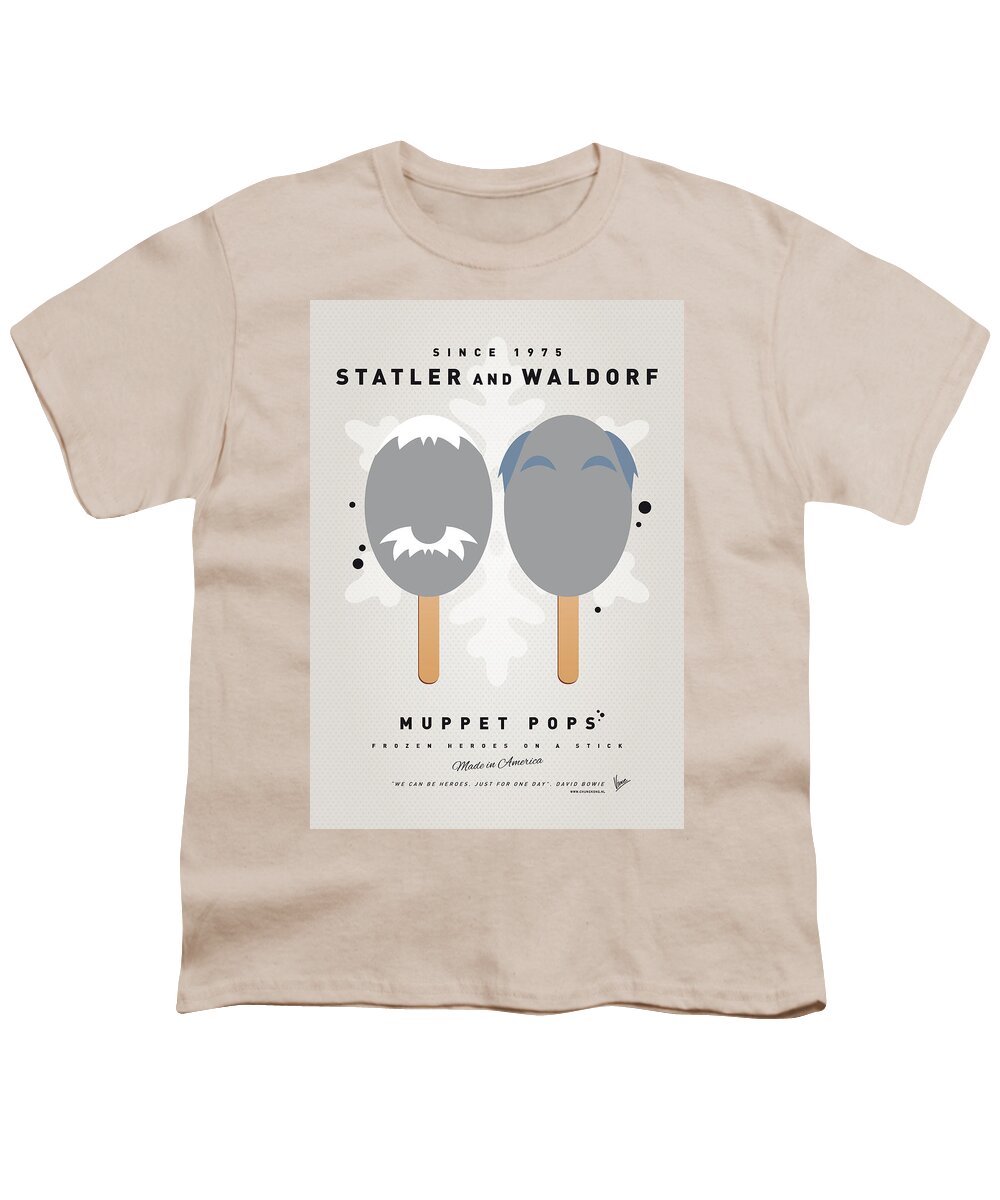 Statler Youth T-Shirt featuring the digital art My MUPPET ICE POP - Statler and Waldorf by Chungkong Art