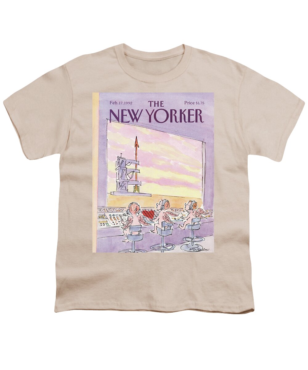 Holiday Youth T-Shirt featuring the painting New Yorker February 17th, 1992 by James Stevenson