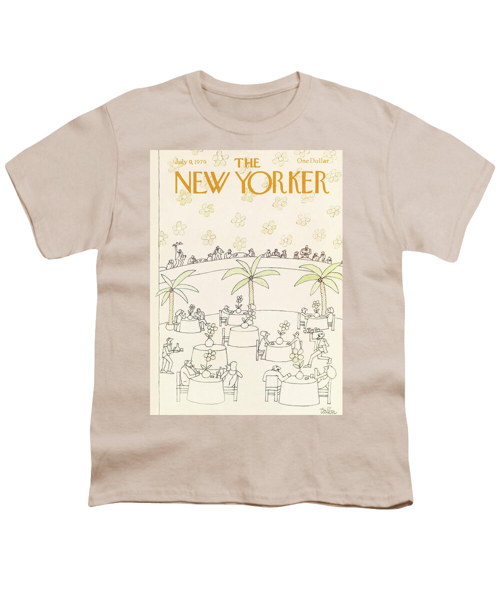 Food Youth T-Shirt featuring the painting New Yorker July 9th, 1979 by Robert Tallon