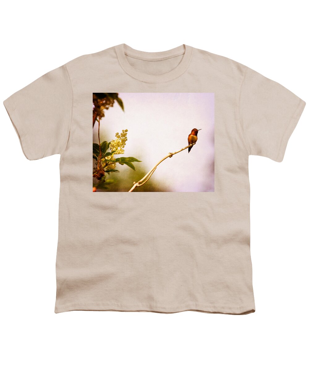 Hummingbird Youth T-Shirt featuring the photograph Out on a Limb by Peggy Collins