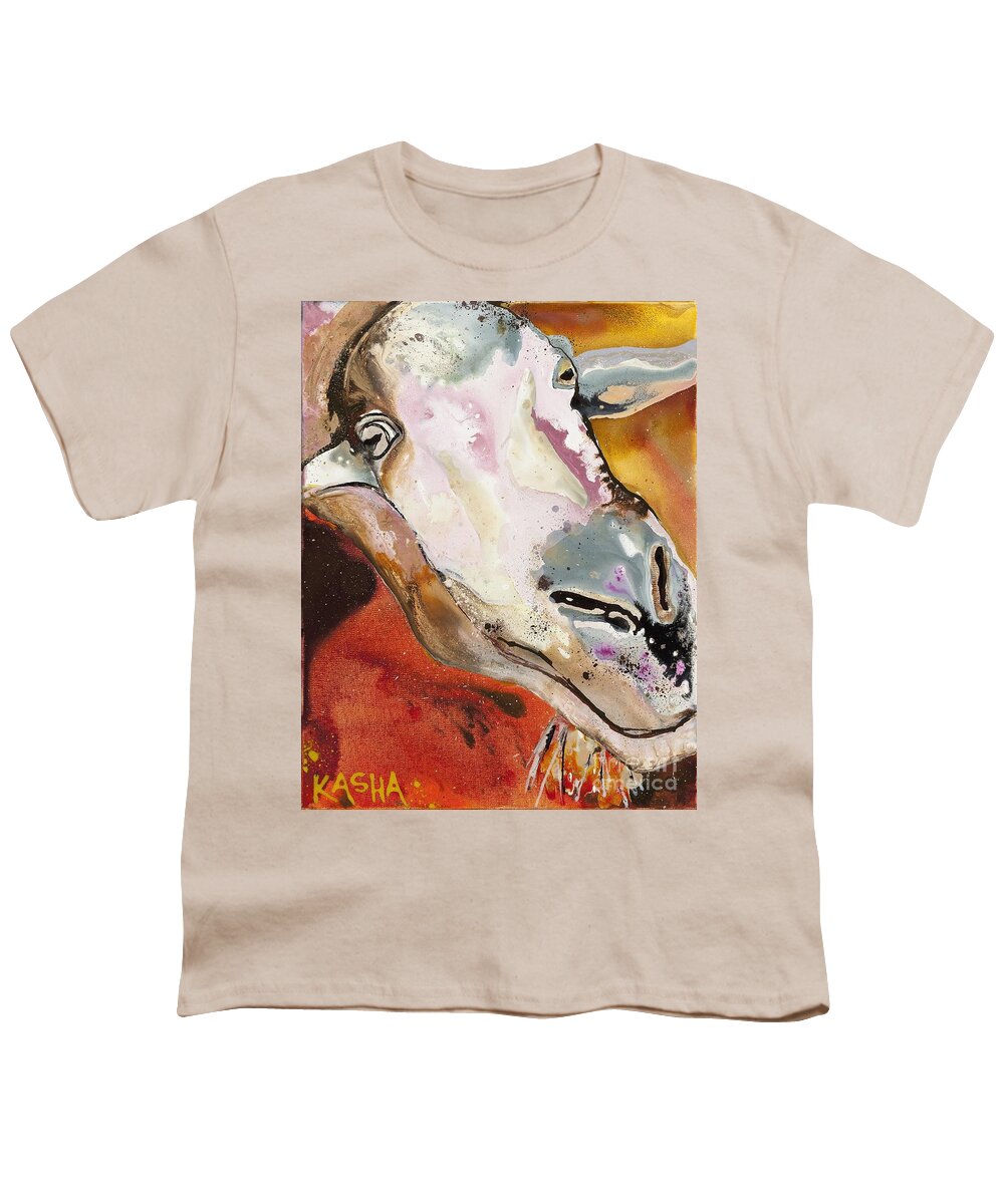 Animal Youth T-Shirt featuring the painting Rigel at Louisville Zoo by Kasha Ritter
