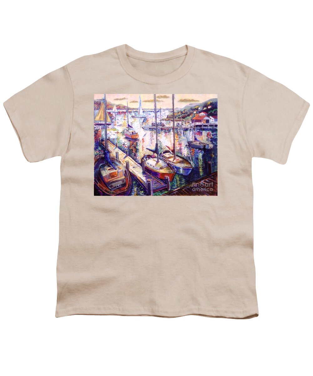 Sailboats Youth T-Shirt featuring the painting Sailboats by Stan Esson