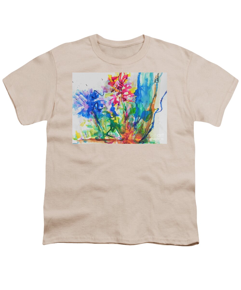 Watercolor Painting Youth T-Shirt featuring the painting Spring Is In The Air by Chrisann Ellis