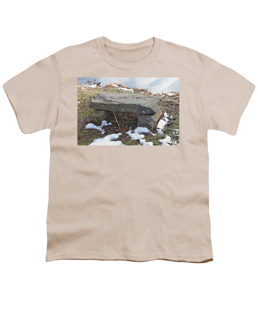 Water Youth T-Shirt featuring the photograph Stone Bench by William Norton