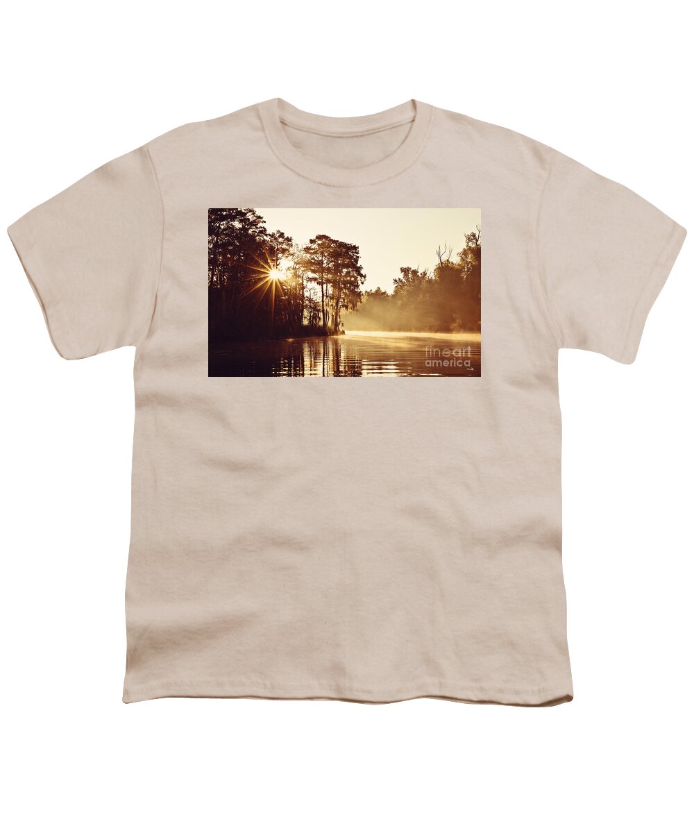 Morning Youth T-Shirt featuring the photograph Sunrise on the Bayou by Scott Pellegrin