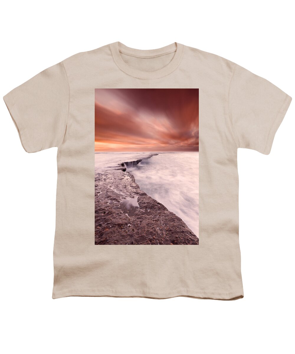 Beach Youth T-Shirt featuring the photograph The edge of earth by Jorge Maia