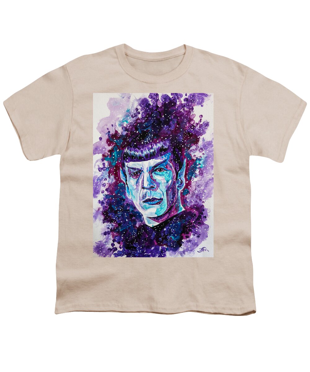 Portrait Youth T-Shirt featuring the painting The Final Frontier by Joel Tesch