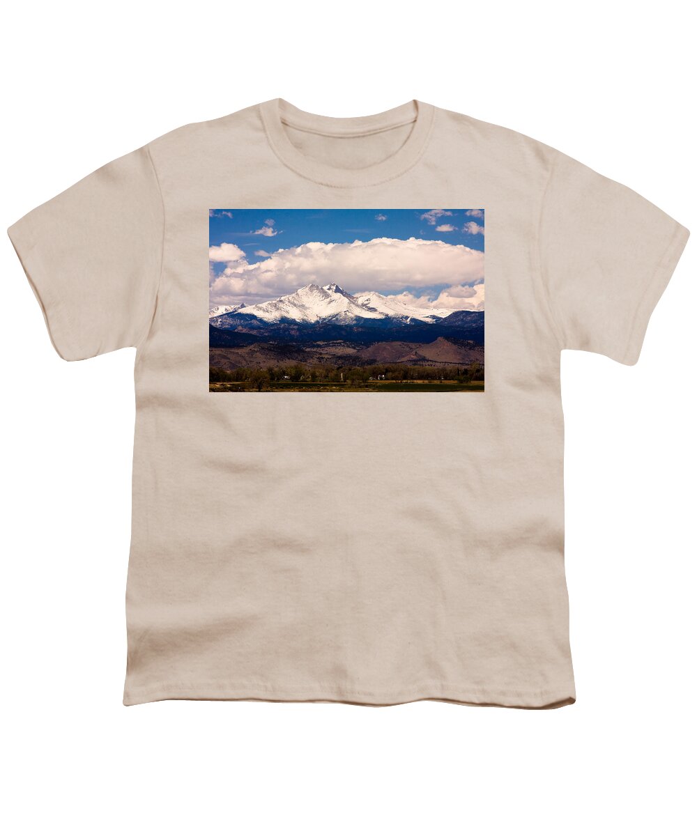 Twin Peeks Youth T-Shirt featuring the photograph Twin Peaks Snow Covered by James BO Insogna