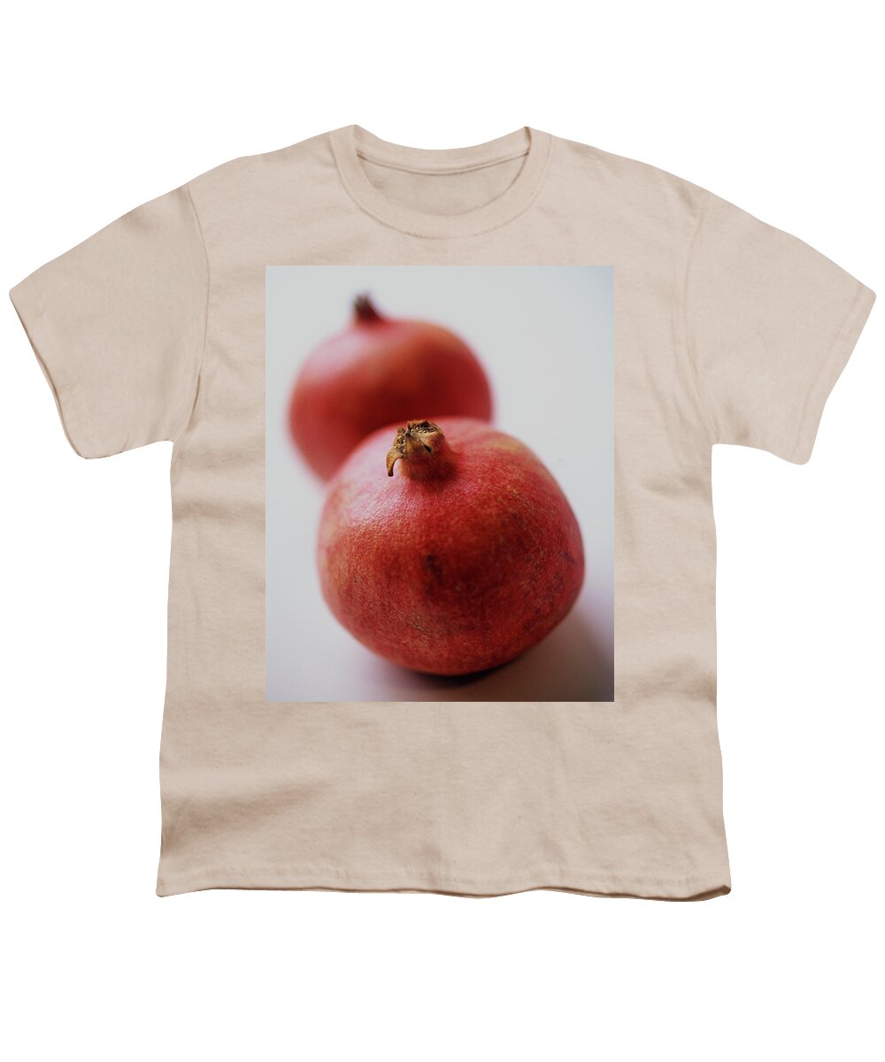 Fruits Youth T-Shirt featuring the photograph Two Pomegranates by Romulo Yanes