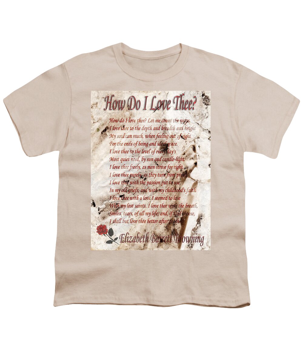 Poem Youth T-Shirt featuring the photograph Vintage Poem 2 by Andrew Fare