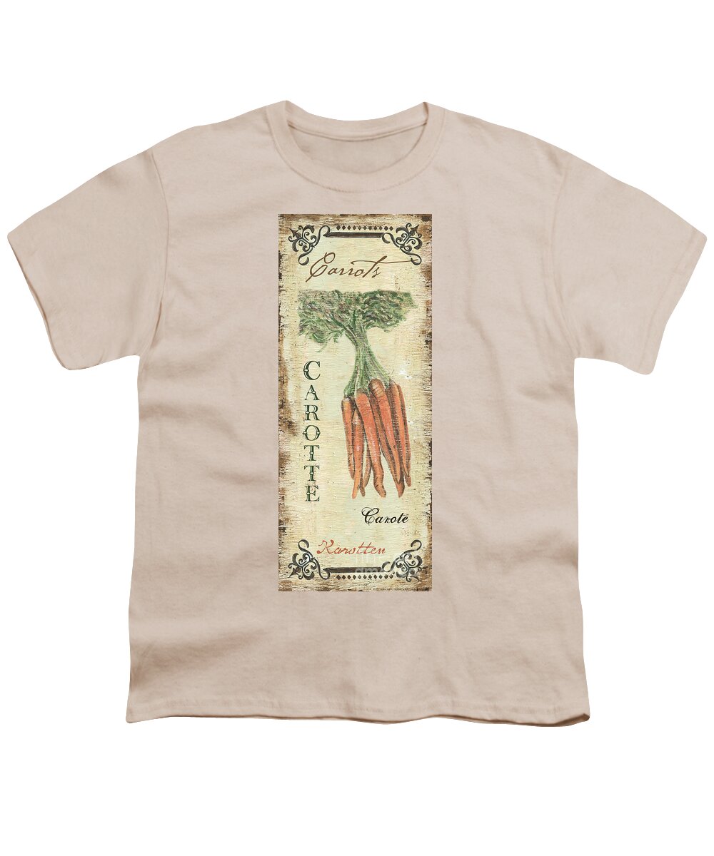 Kitchen Youth T-Shirt featuring the painting Vintage Vegetables 4 by Debbie DeWitt
