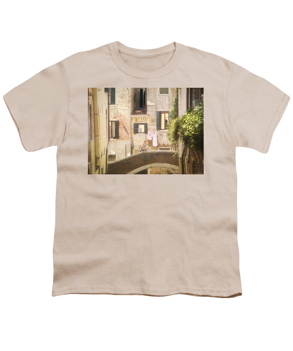 Photography Youth T-Shirt featuring the photograph Walking in Venice by Nicola Nobile