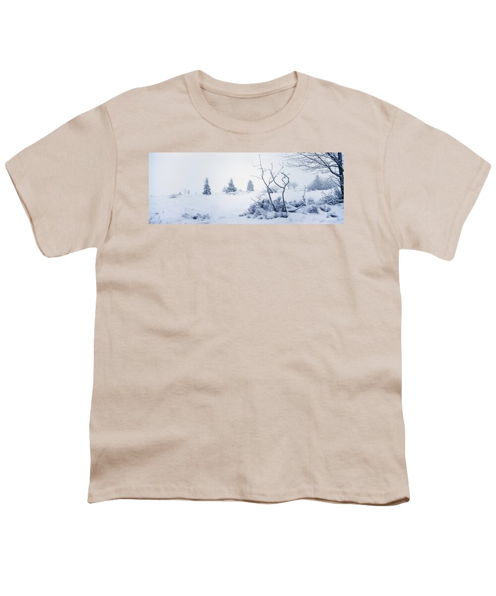 Moorland Youth T-Shirt featuring the photograph Winter on the moor by Ulrich Kunst And Bettina Scheidulin