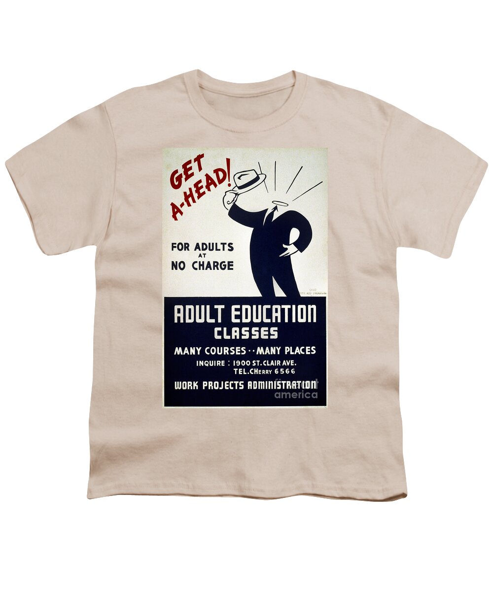 1936 Youth T-Shirt featuring the photograph New Deal: Wpa Poster #12 by Granger