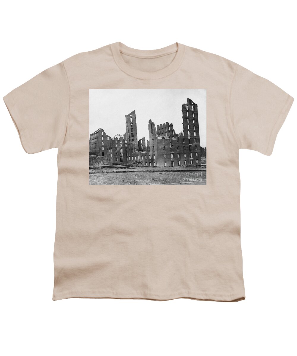 Historical Youth T-Shirt featuring the photograph Charleston, South Carolina, 1865 by Photo Researchers
