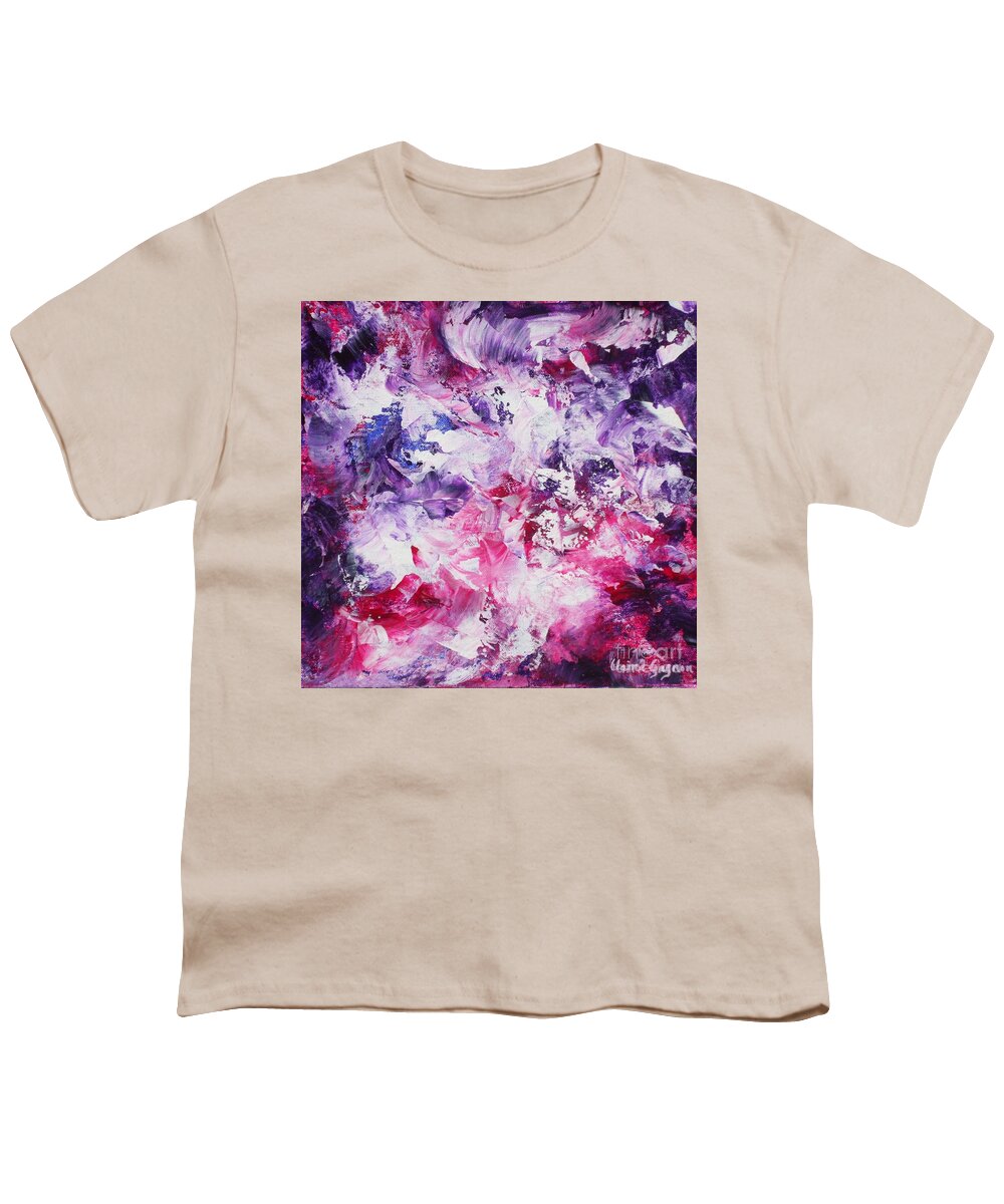 Abstract Youth T-Shirt featuring the painting Dancers by Claire Gagnon