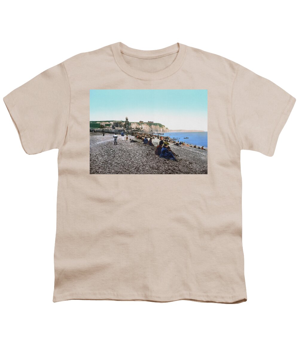 1895 Youth T-Shirt featuring the photograph FRANCE: RESORT, c1895 by Granger