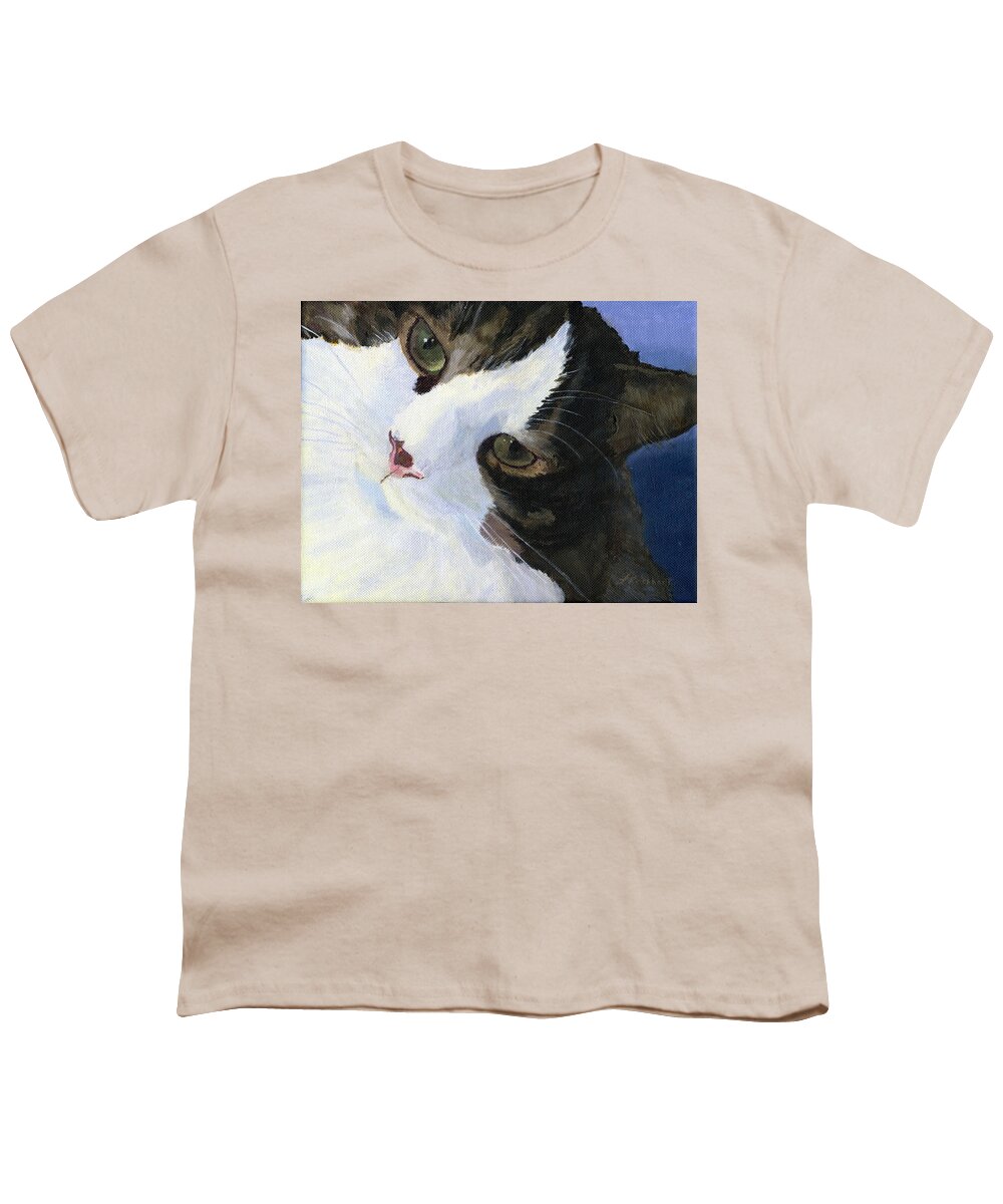 Cat Youth T-Shirt featuring the painting Harley by Lynne Reichhart