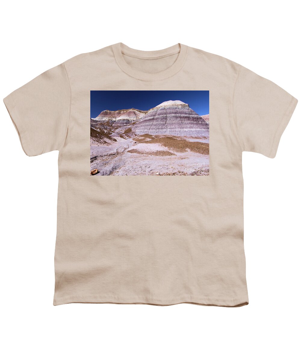 Petrified Forest National Park Youth T-Shirt featuring the photograph Mountain Stripes by Adam Jewell