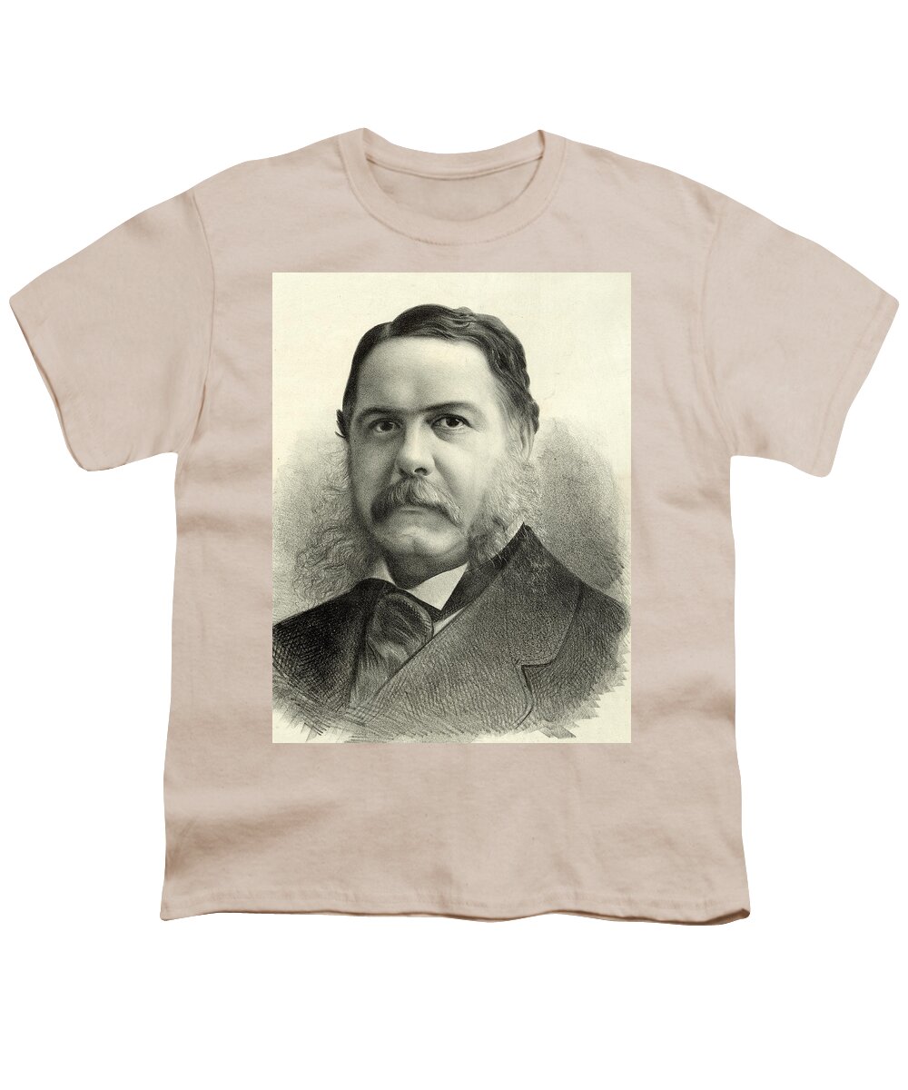 president Chester Arthur Youth T-Shirt featuring the photograph President Chester Arthur by International Images