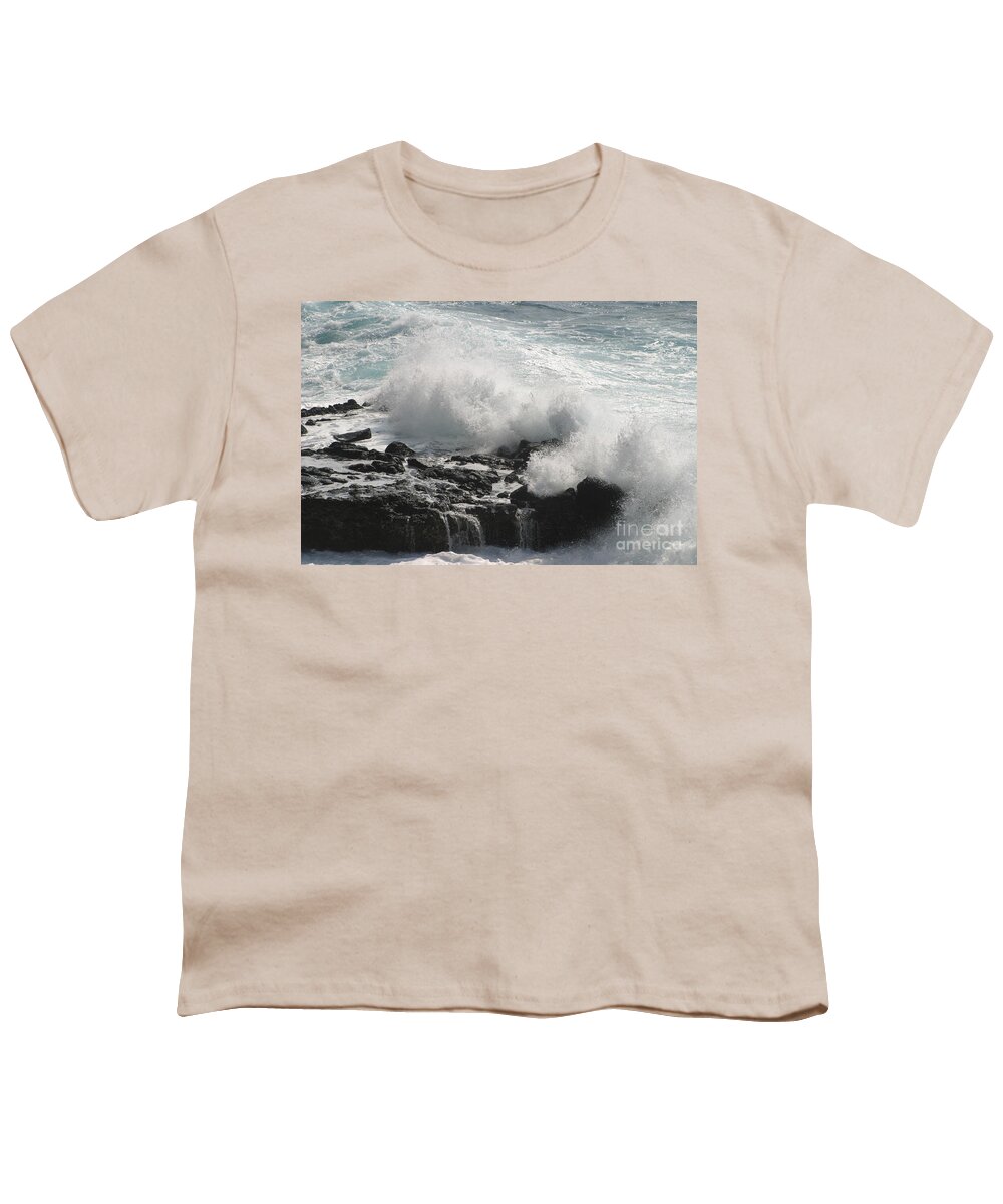 Tide Youth T-Shirt featuring the photograph Tidal Spray by Anthony Trillo