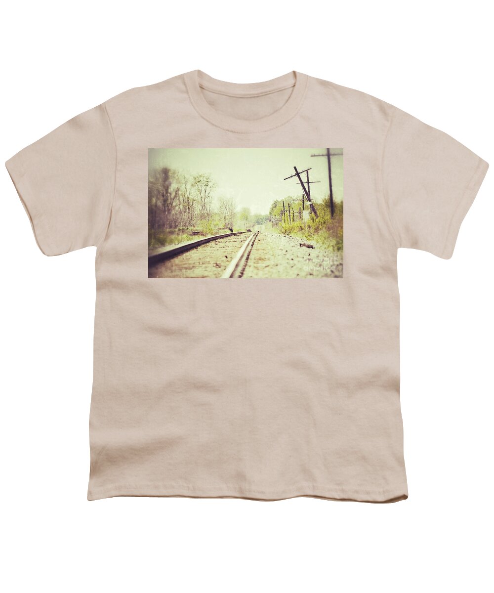 Railway Youth T-Shirt featuring the photograph Tracking by Traci Cottingham