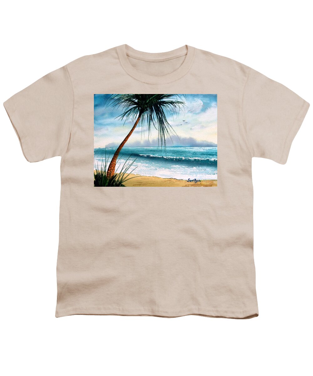 Ocea Youth T-Shirt featuring the painting Tropic Ocean by Frank SantAgata