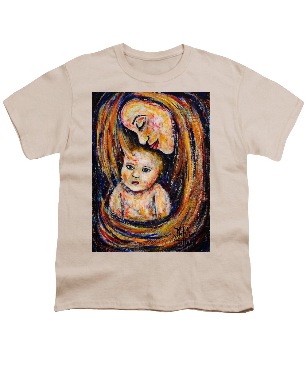 Expressionism Youth T-Shirt featuring the painting Mother's Love by Natalie Holland