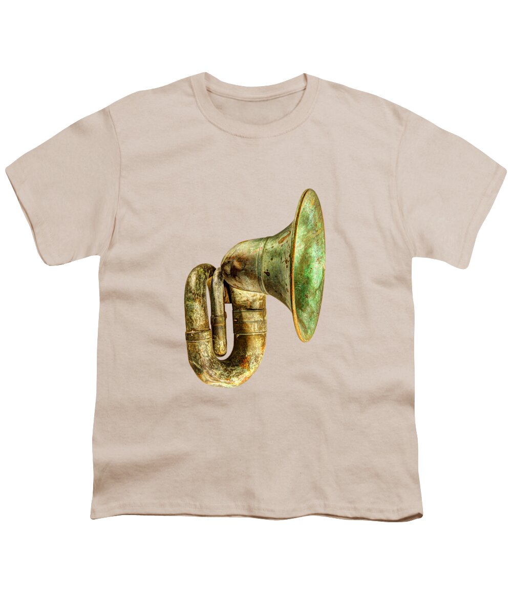 Antique Youth T-Shirt featuring the photograph Antique Brass Car Horn #1 by YoPedro