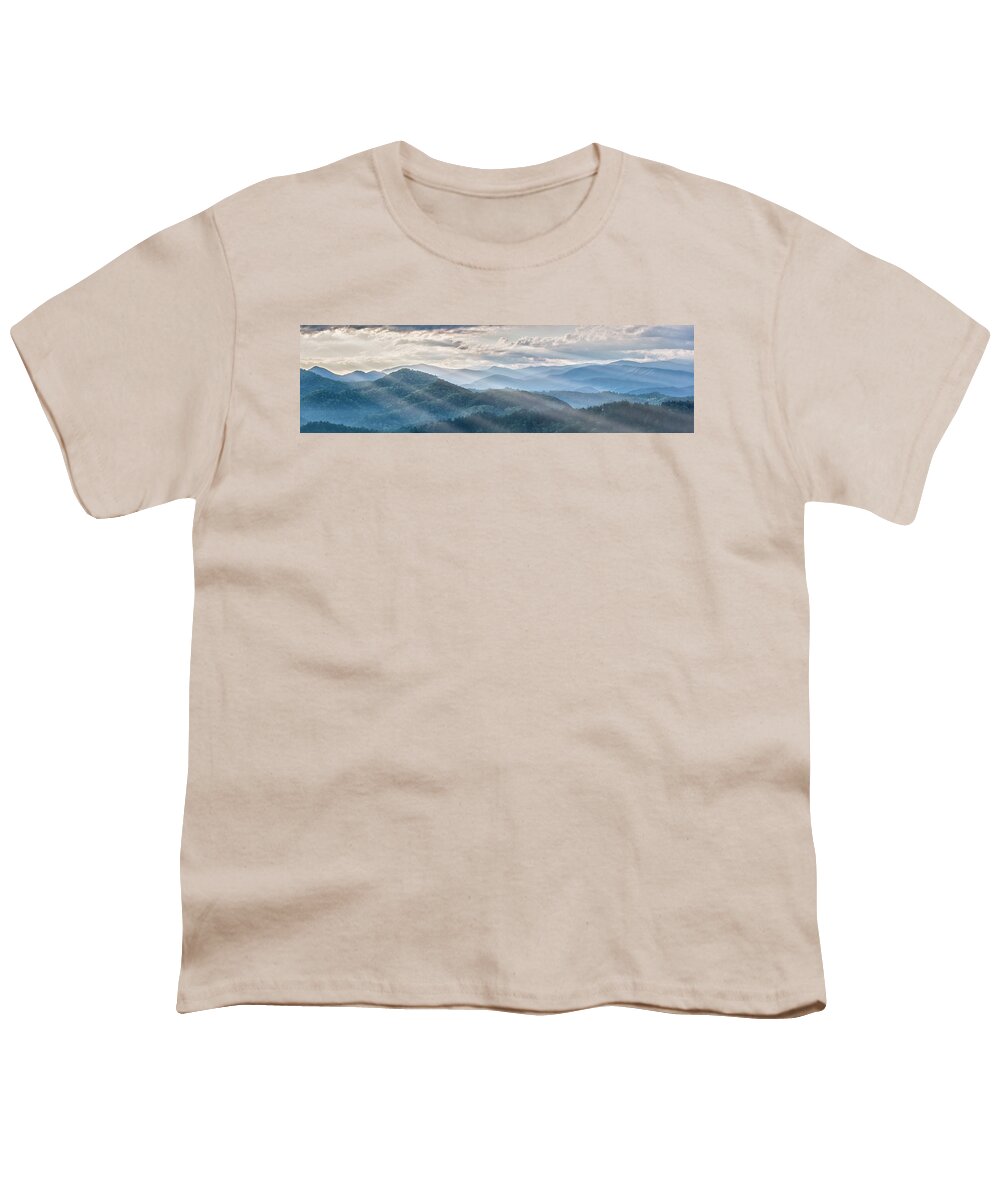 Artwork Youth T-Shirt featuring the photograph Blue Ridge Sunrise #1 by Jon Glaser