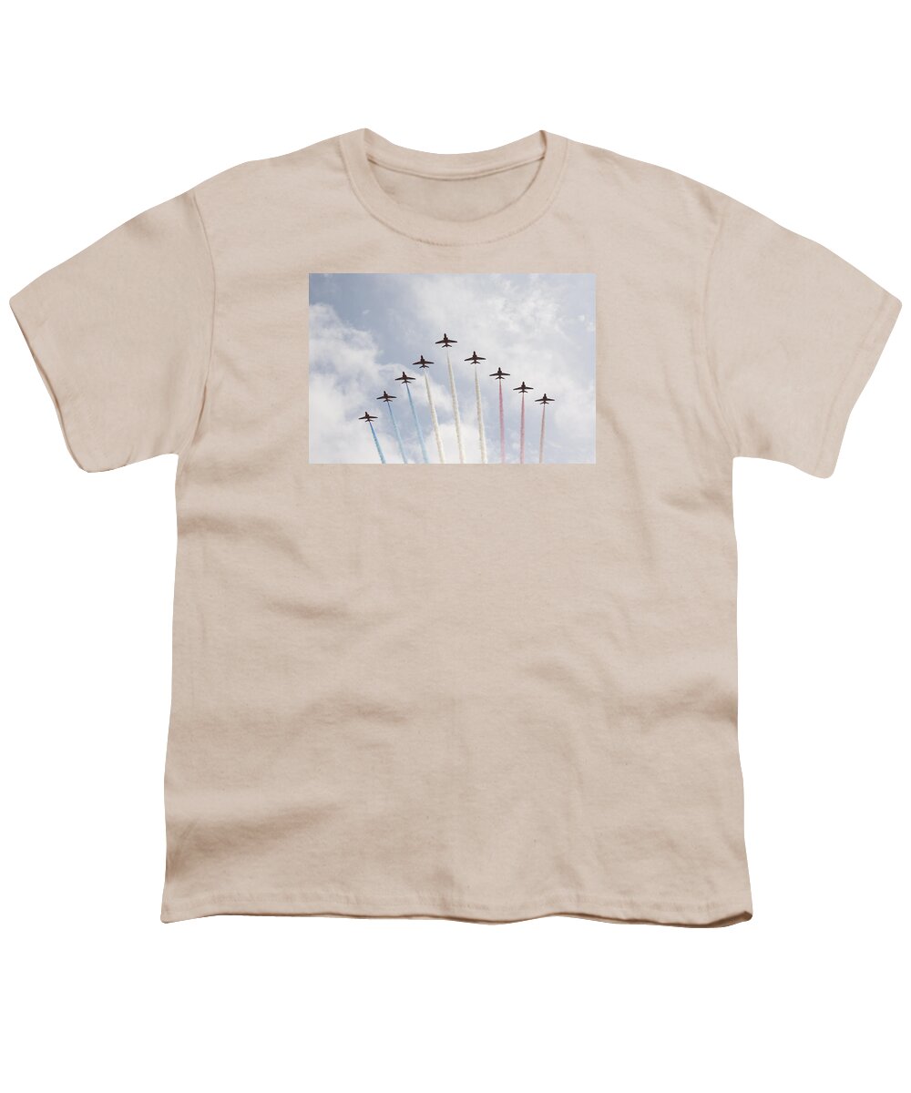 Red Youth T-Shirt featuring the photograph Red arrows #6 by Christopher Rowlands
