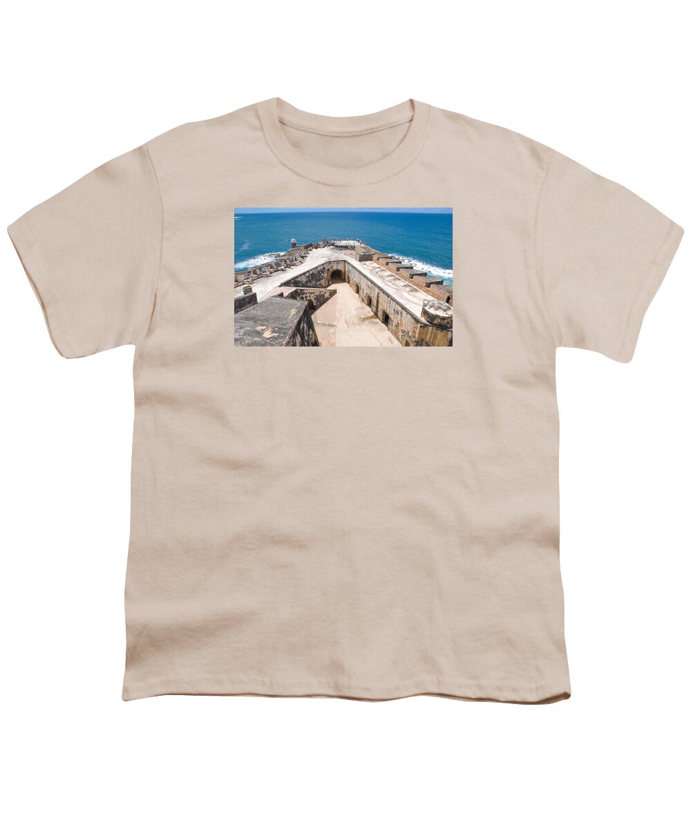 Guerite Youth T-Shirt featuring the photograph Castillo San Felipe del Morro in San Juan - Puerto Rico #10 by Anthony Totah