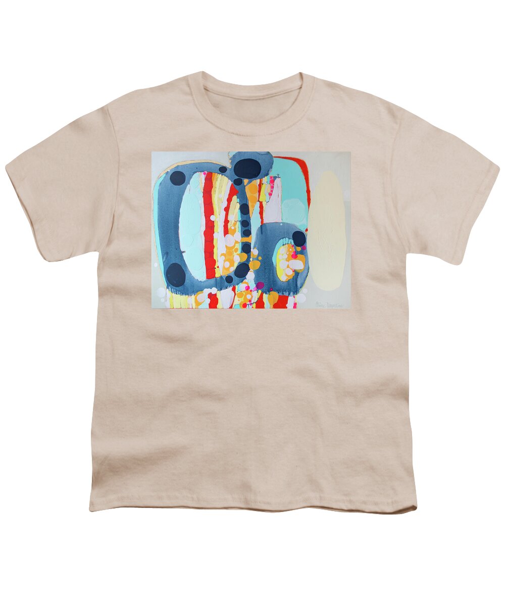 Abstract Youth T-Shirt featuring the painting 26 Minutes by Claire Desjardins