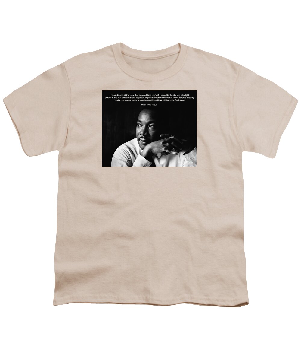 Martin Luther King Jr. Youth T-Shirt featuring the photograph 39- Martin Luther King Jr. by Joseph Keane