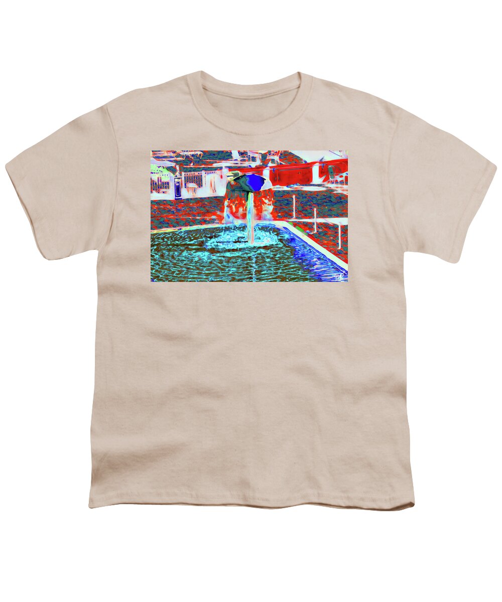 Fountain Youth T-Shirt featuring the photograph Abstract Mushroom Fountain by Gina O'Brien