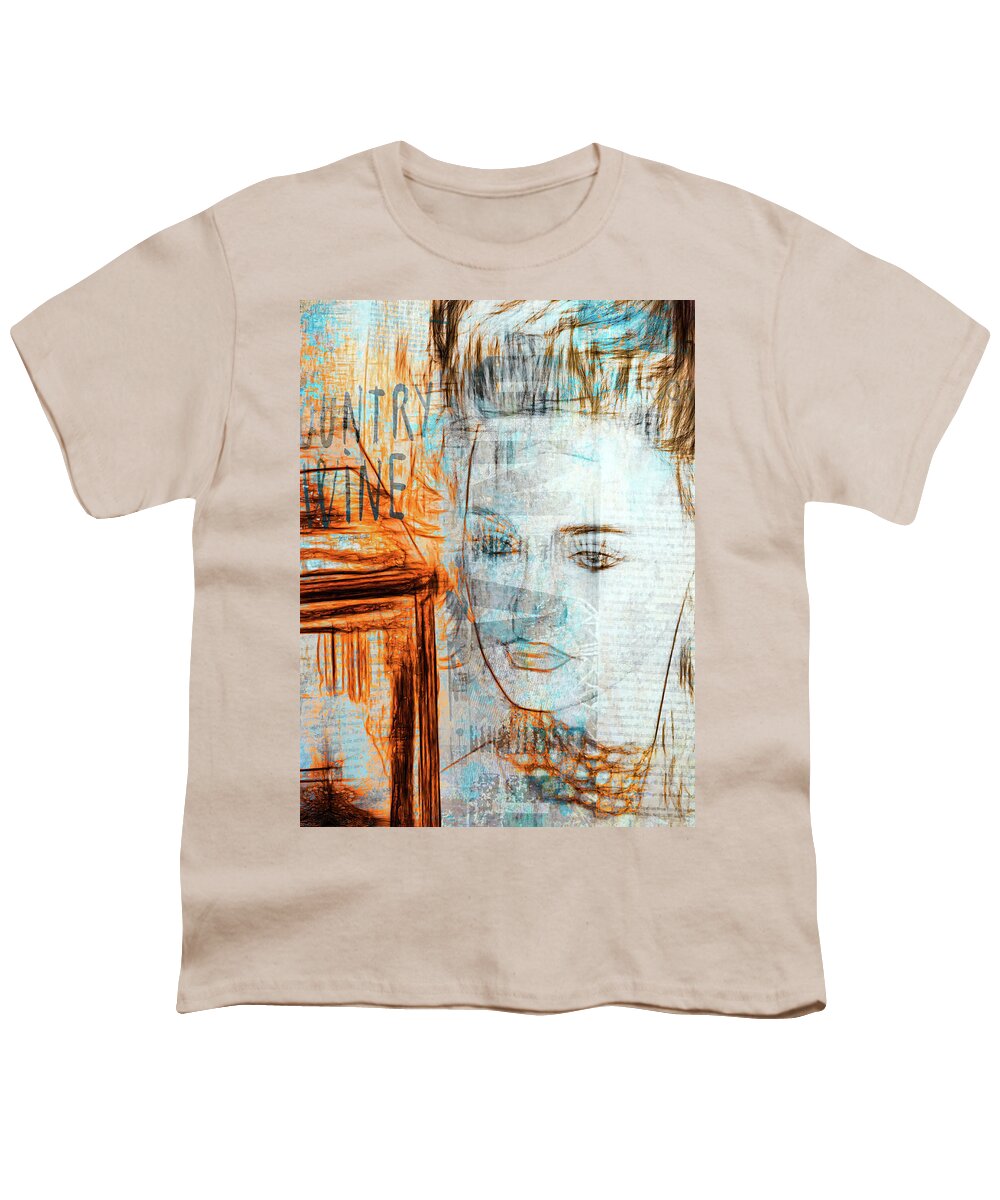 Venice Youth T-Shirt featuring the photograph An unknown woman at Venice by Gabi Hampe