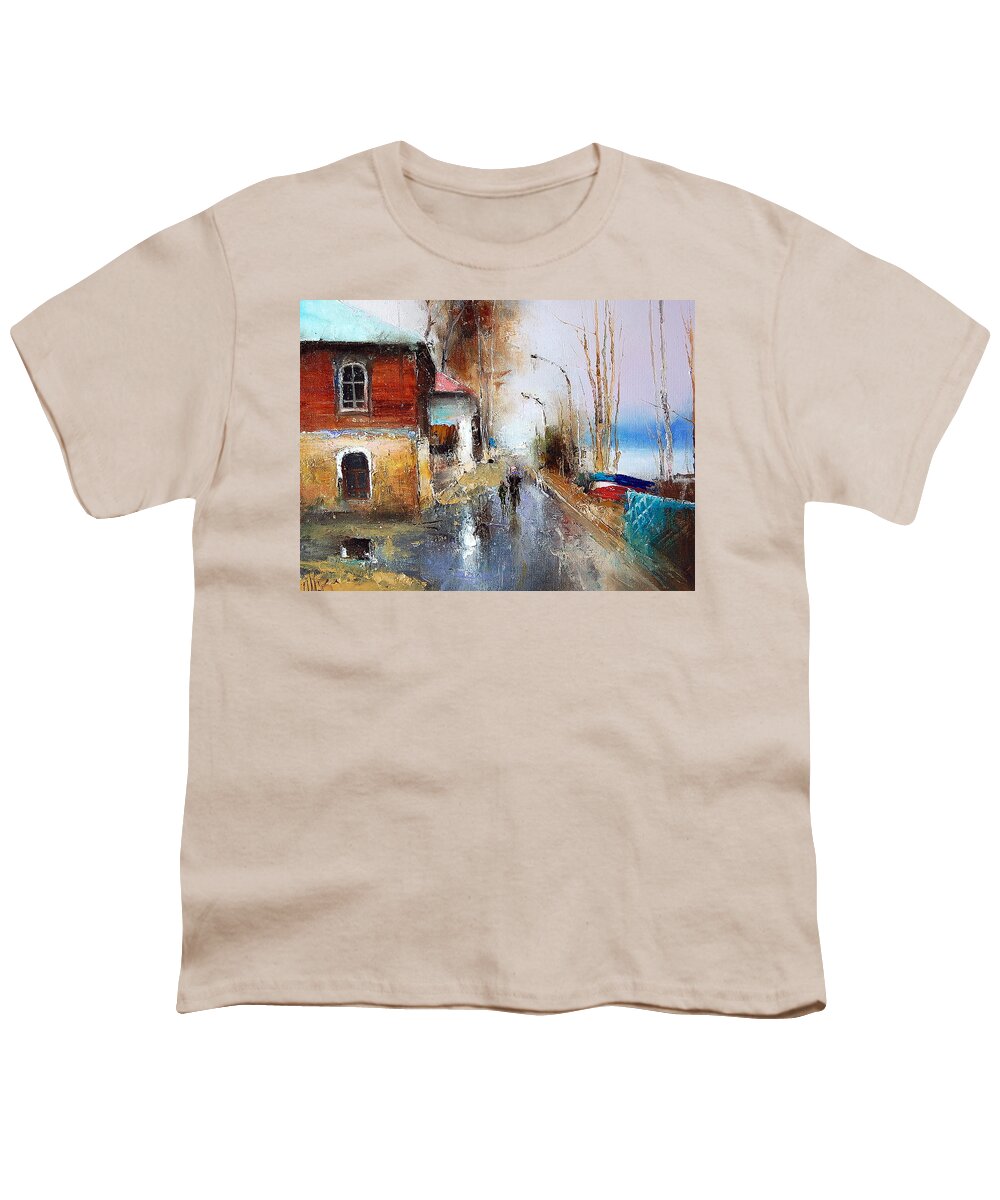 Russian Artists New Wave Youth T-Shirt featuring the painting April. The River Volga by Igor Medvedev