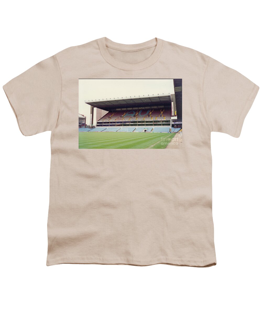 Aston Villa Youth T-Shirt featuring the photograph Aston Villa - Villa Park - North Stand 1 - April 1993 by Legendary Football Grounds