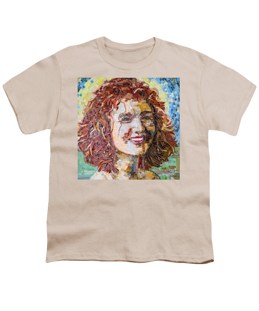 Young Youth T-Shirt featuring the mixed media Ayala by Adriana Zoon