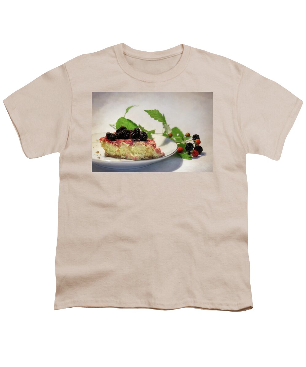 Wild Youth T-Shirt featuring the photograph Black Raspberry Cheescake by Lori Deiter