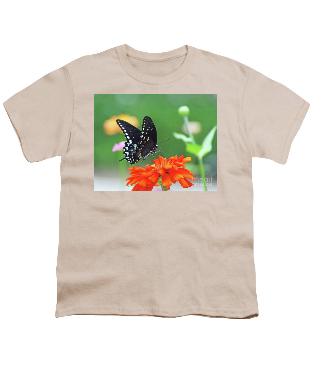 Nature Youth T-Shirt featuring the photograph Black Swallowtail 12 by Lizi Beard-Ward