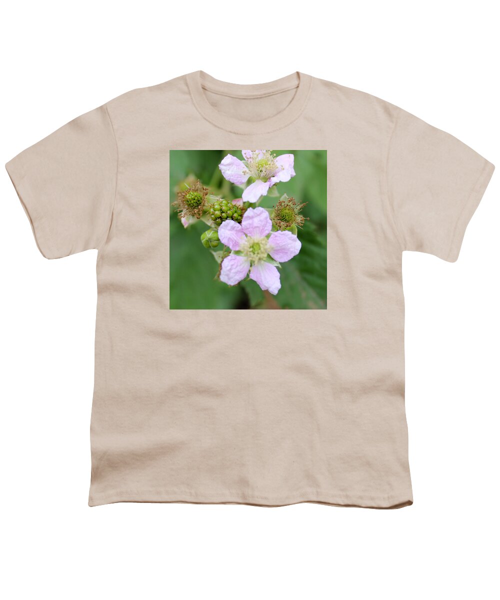 Beauty Youth T-Shirt featuring the photograph Blackberry flowers,close-up by Robert Edmanson-Harrison