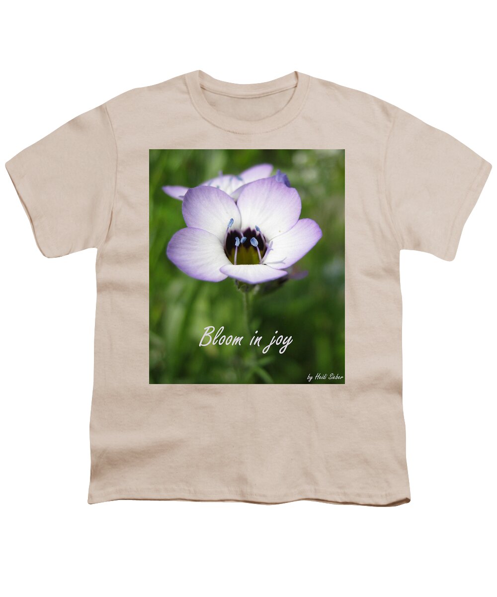 Flower Youth T-Shirt featuring the photograph Bloom in joy by Heidi Sieber