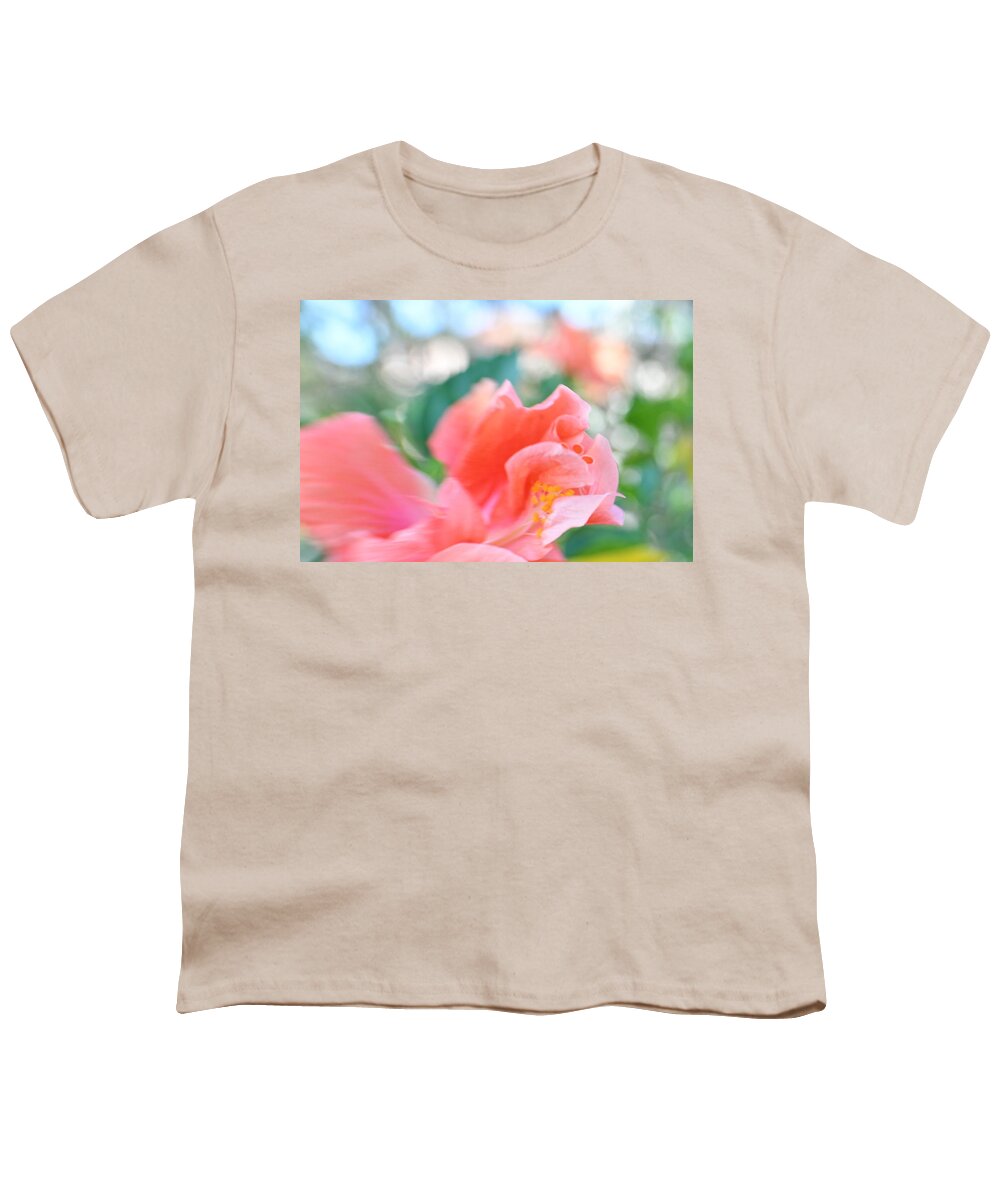 Flower Youth T-Shirt featuring the photograph Bokeh Hibiscus by Artful Imagery