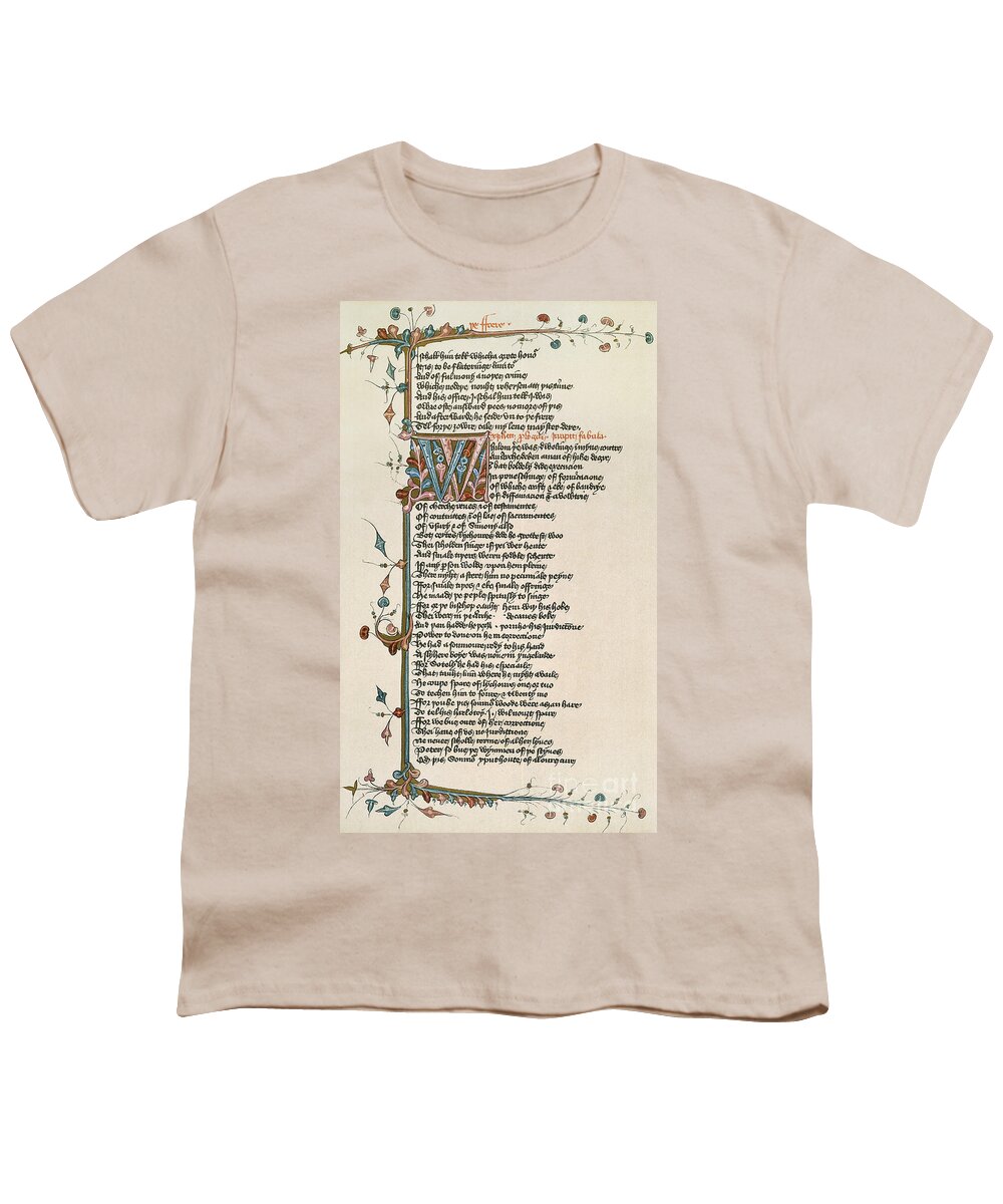  Youth T-Shirt featuring the painting Canterbury Tales by Granger