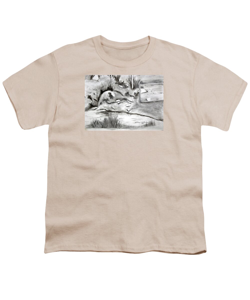  Youth T-Shirt featuring the painting Pat's Field by Kathleen Barnes